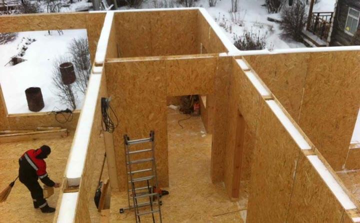 Строим каркасный дом из СИП панелей.