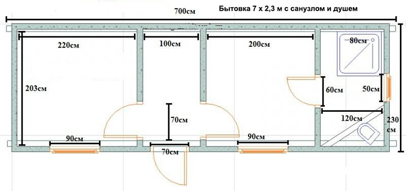 Баня душ туалет в одном проект