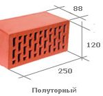 Размеры одинарного, полуторного и двойного кирпича