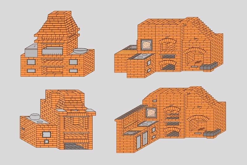 Варианты кладки печей барбекю