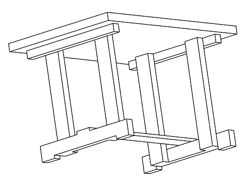 3D вид стола.