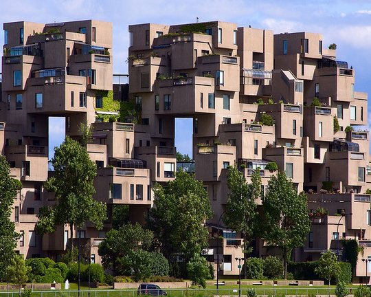 Многоквартирный дом habitat 67. Монреаль, Канада