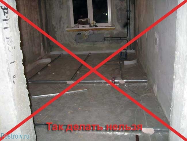 Неправильная технология установки маяков