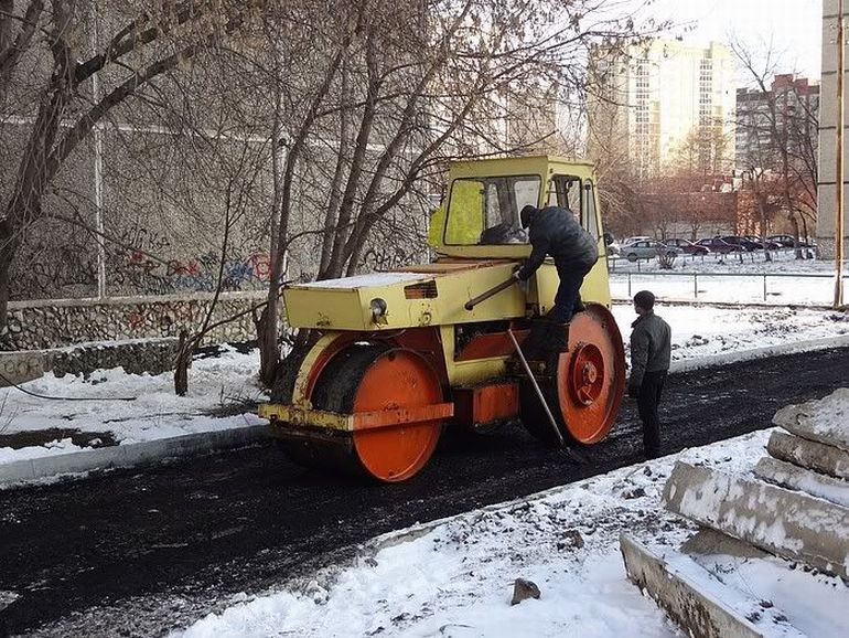 Ремонт асфальта зимой
