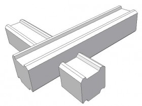Одностороннее соединение бруса