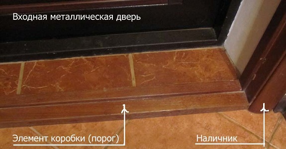 Конструкция деревянного порога входной двери