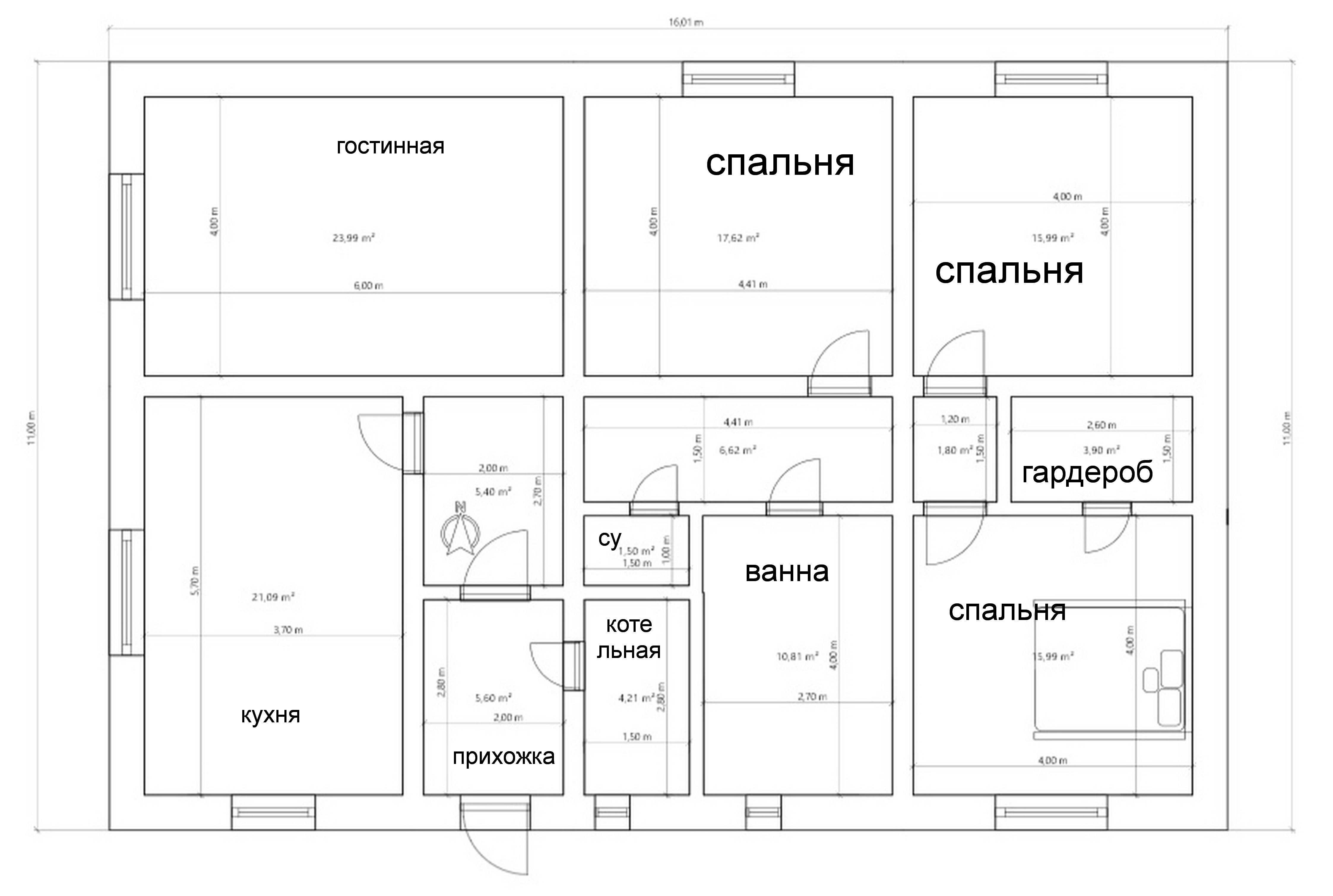 Оптимальный размер окон для частного дома