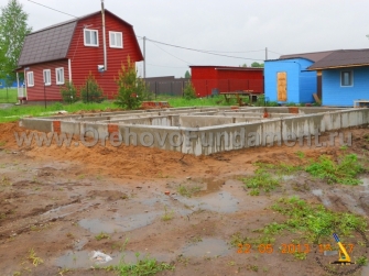 Фото фундамент под коттеджный домик