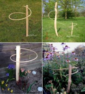 Простая опора из палки и лозы