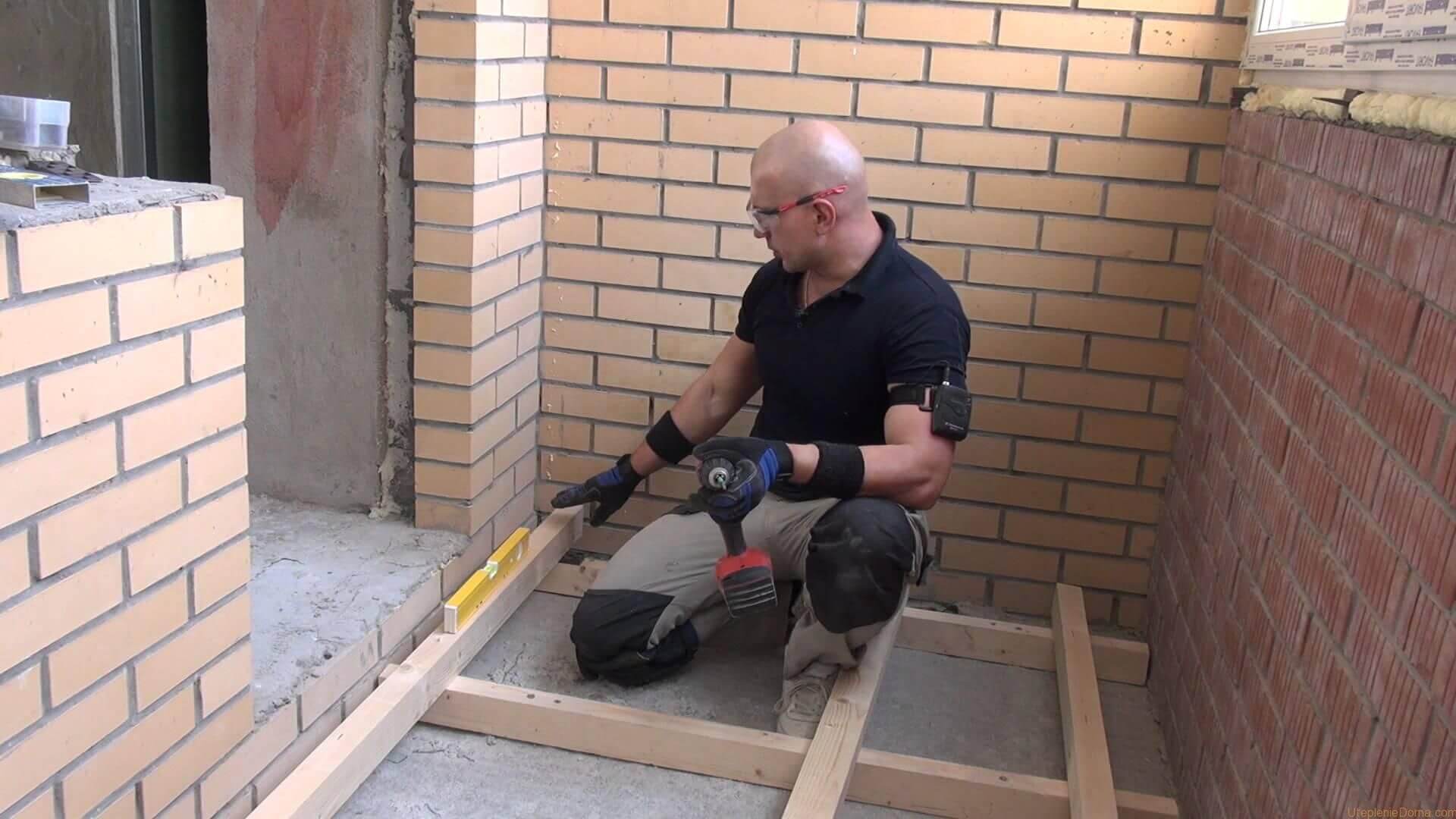 правильная обрешетка пола на балконе своими руками