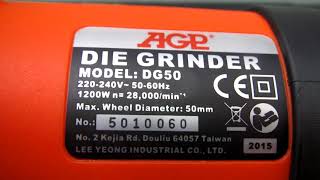 Прямошлифовальная машина (Die Grinder) AGP DG50