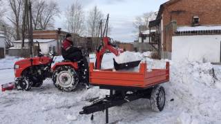 Минитрактор Уралец с экскаватором