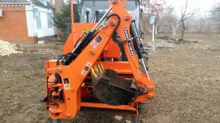 навесной экскаватор MUBH-155 и трактор iseki geas 25
