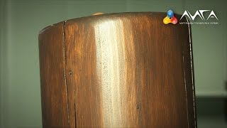 8. Отделка маслом для наружных работ. Красим оцилиндрованное бревно
