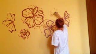 Простая роспись стен своими руками ( painting walls )