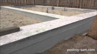 Фундамент бани после зимы