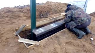 Установка закладных для автоматических раздвижных ворот