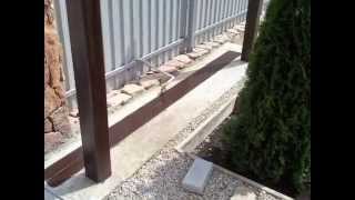 Откатные ворота: заливка фундамента