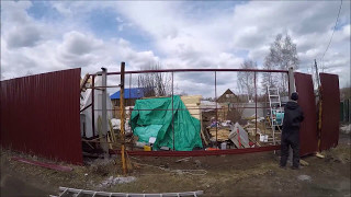 Установка откатных ворот 5м с электроприводом Дорхан