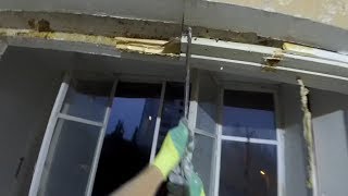 Демонтаж Балконного Блока (окно) в панельном доме. Лом, кувалда, болгарка и пара ровных рук.
