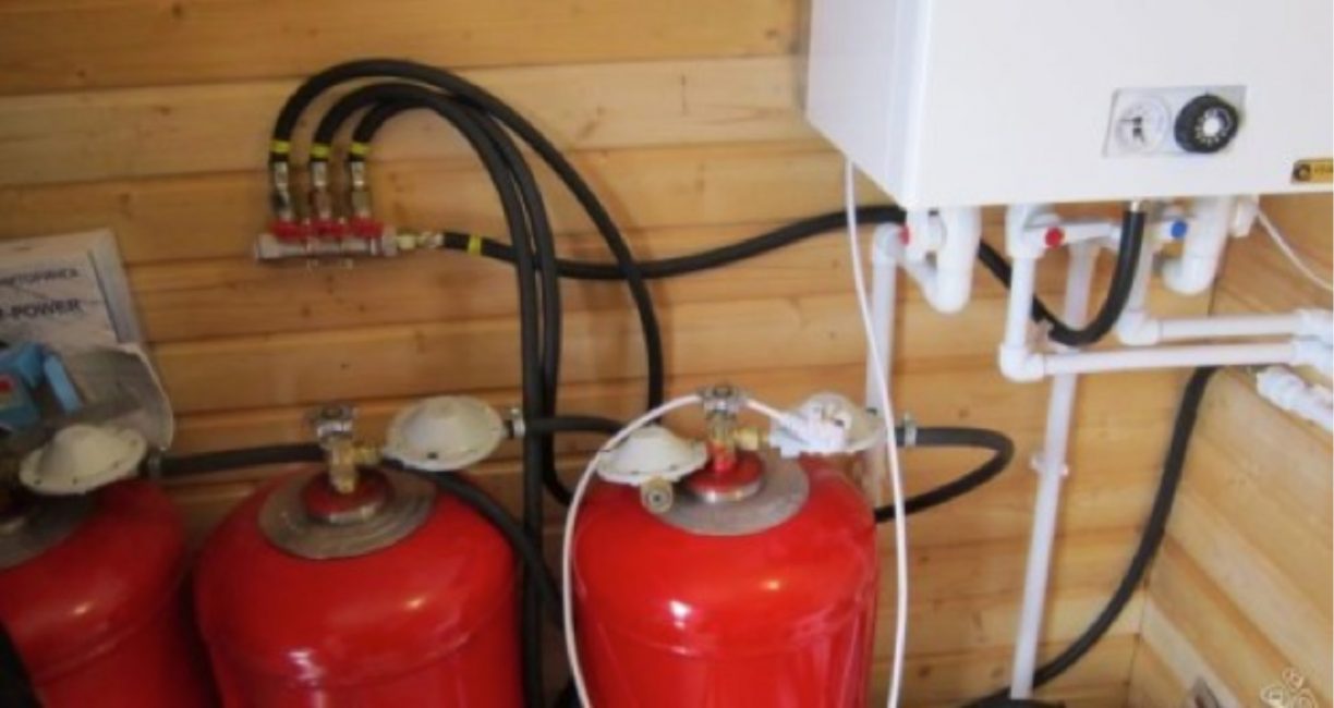 отопление дома на газовых баллонах