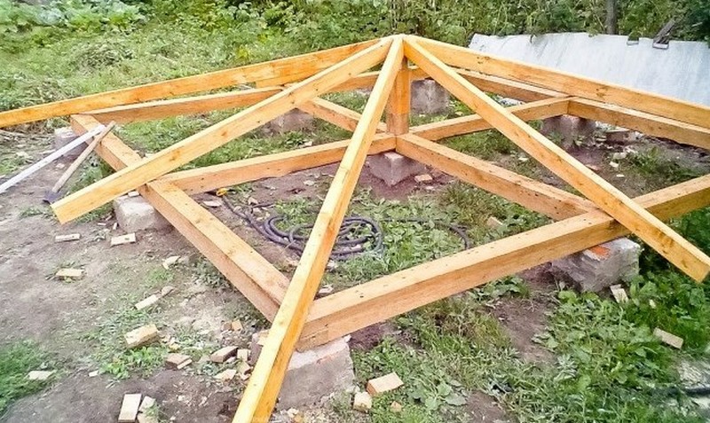 как сделать беседку из бруса фото