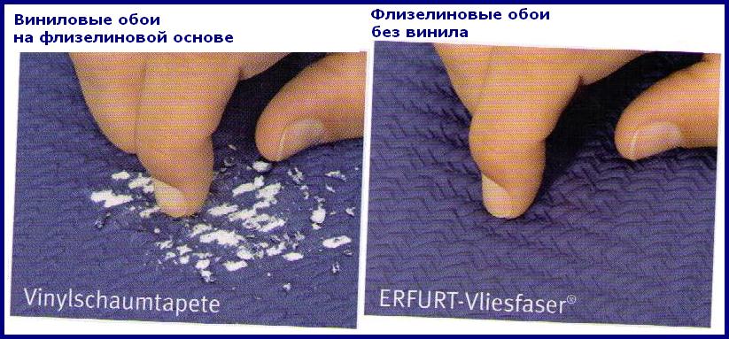 Флизелиновое полотно отличается от других тем, что с обратной его стороны вместо бумажного слоя идет  нетканая основа.