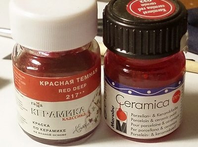 Красители для росписи керамики