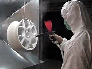Окрашивание струйным обливом.