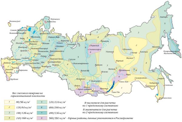 Карта снеговой нагрузки