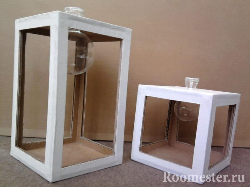Оригинальные светильники из коробок