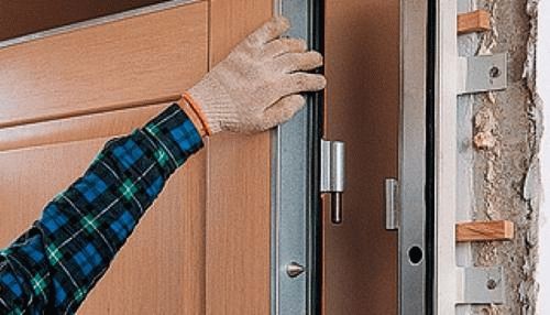 как установить входную металлическую дверь фото