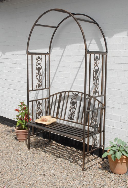Арка садовая со скамейкой Арка садовая со скамейкой